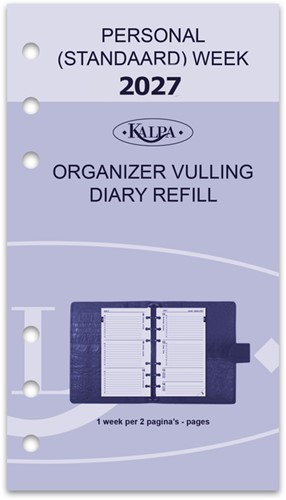 Agendavulling 2027 Kalpa Personal 7dagen/2pagina's