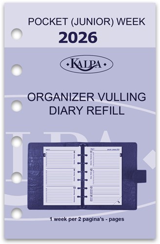 Agendavulling 2026 Kalpa Pocket 7dagen/2pagina's