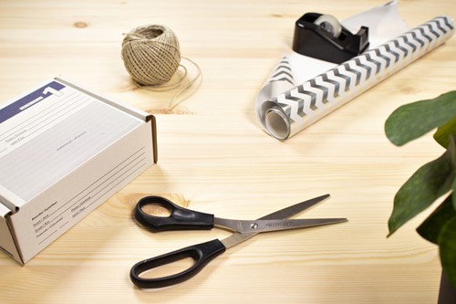 Kantoorschaar Westcott 210mm met kunststof grip linkshandig rvs-3