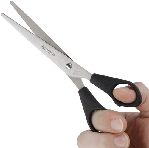 Kantoorschaar Westcott 171mm met kunststof grip rvs-1