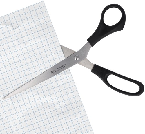 Kantoorschaar Westcott 260mm met kunststof grip rvs-2