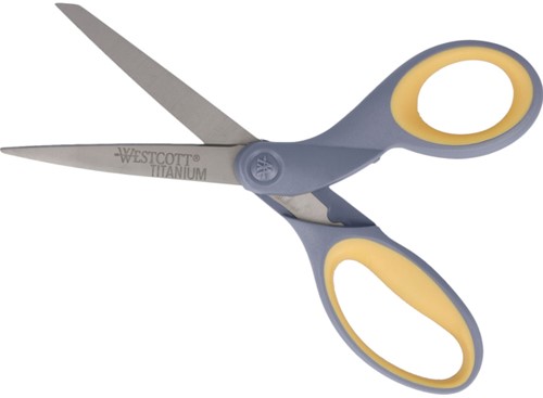 Kantoorschaar Westcott 210mm met softgrip titanium-1