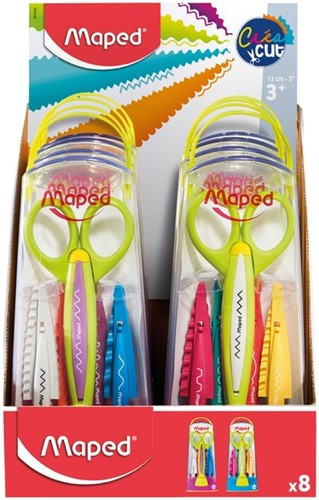 Schaar Maped Crea Cut met 5 verwisselbare motieven display á 8 stuks assorti-2