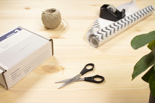 Kantoorschaar Westcott 130mm met kunststof grip rvs-3