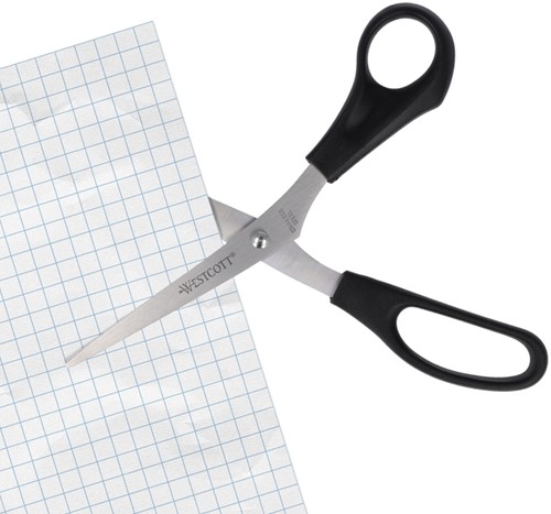 Kantoorschaar Westcott 210mm met kunststof grip rvs-3