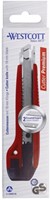Snijmes Westcott premium 18mm met schuifsluiting rood