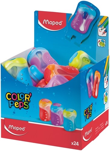 Puntenslijper Maped Color'Peps 2gaats display á 24 stuks assorti