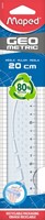 Liniaal Maped Geometric 20cm transparant