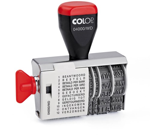 Woord-datumstempel Colop 04000/WD 12 teksten
