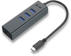 i-tec Metal USB-C HUB 3 Port + Gigabit Ethernet Adapter