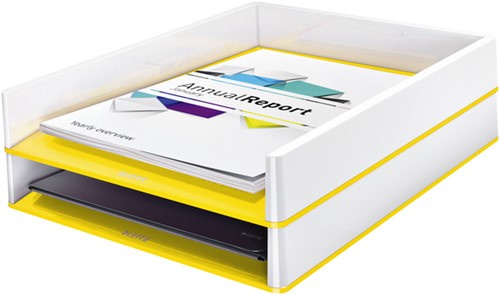 Brievenbak Leitz WOW A4 wit/geel-2