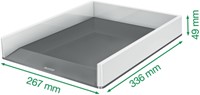 Brievenbak Leitz Wow A4 wit/grijs-3