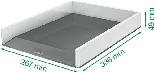 Brievenbak Leitz Wow A4 wit/grijs-3