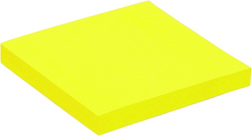 Memoblok Quantore 76x76mm neon geel 100 vel