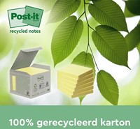 Memoblok Post-it 653 38x51mm recycled geel 24 stuks-1