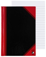Notitieboek Bantex zwart/rood A6 lijn 70gr 96vel-1