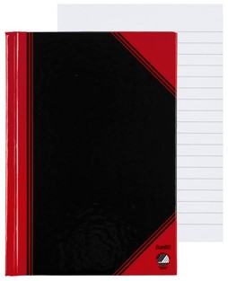 Notitieboek Bantex zwart/rood A6 lijn 70gr 96vel-1