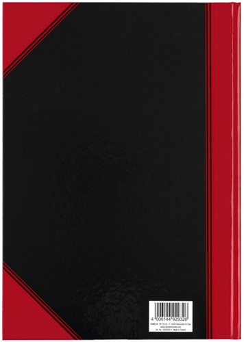 Notitieboek Bantex zwart/rood A4 lijn 70gr 96vel-1