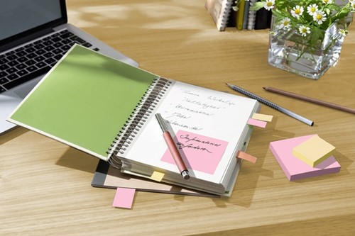 Memoblok 3M Post-it 654 76x76mm recycled geel p/6-2