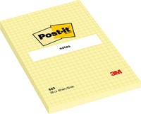 Memoblok Post-it 662 102x152mm ruit geel-1