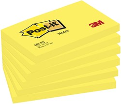 Memoblok Post-it 655 76x127mm 100 vel per blok neon geel