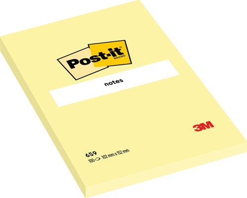 Memoblok Post-it 659 102x152mm geel-2