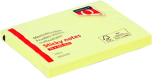 Memoblok Quantore 76x101mm geel 100 vel-1