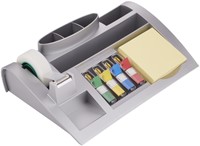 Bureau organiser Post-it C50 zilvergrijs incl inhoud-2