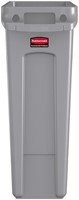 Afvalbak Rubbermaid Slim Jim Vented met luchtsleuven 87 liter grijs-2