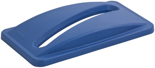 Deksel Rubbermaid Slim Jim Vented inwerpopening voor papier blauw