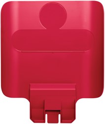 Paneel Rubbermaid Slim Jim Recyclestation voor label rood