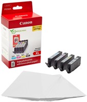 Inktcartridge Canon CLI-581XL 4 kleuren + papier-2