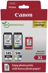 Inktcartridge Canon PG-545XL +  CL-546XL zwart + kleur