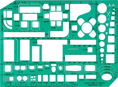 Sjabloon Linex 1263 meubilair symbolen