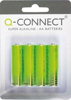 Batterij Q-Connect AA set à 4 stuks