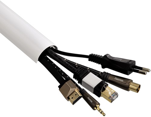 Kabelkanaal Hama halfrond 110/3,3/1,8 cm aluminium wit-3