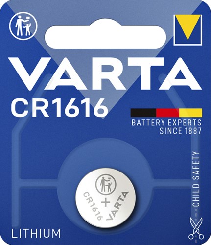 Batterij VARTA knoopcel 1x CR1616 lithium