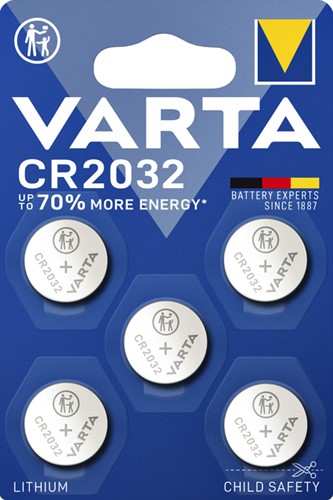 Batterij VARTA knoopcel 5x CR2032 lithium