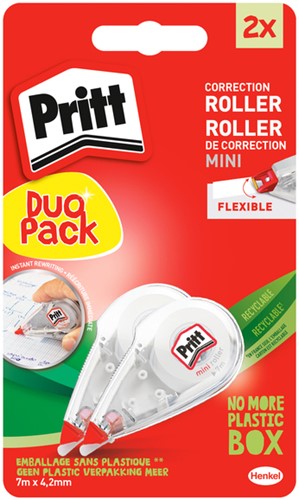 Correctietape Pritt Mini Flex 4.2mmx7m blister à 2 stuks