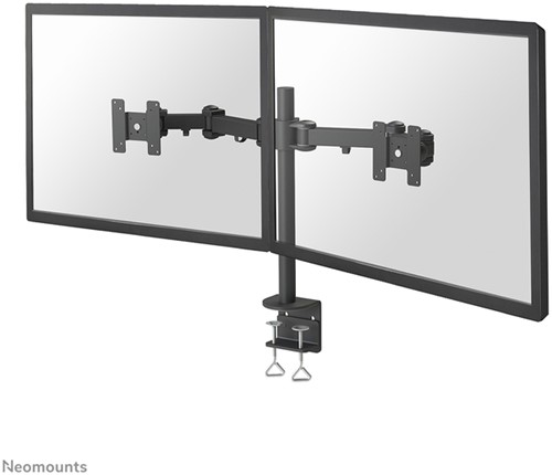 Monitorarm Neomounts D960D 2x10-27" met klem zwart