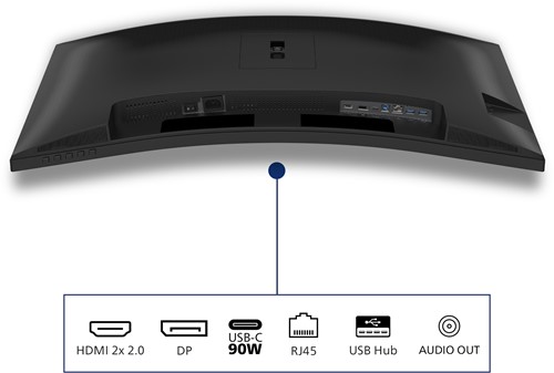 Philips 3000 series 34B2U3600C/00 computer monitor 86,4 cm (34") 3440 x 1440 Pixels Wide Quad HD LCD Zwart-3