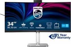 Philips 6000 series 34B2U6603CH/00 computer monitor 86,4 cm (34") 3440 x 1440 Pixels Wide Quad HD LCD Grijs