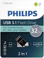 USB-stick 3.1 Philips USB-C 2-in-1 Midnight Black 32GB-2