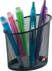 Pennenkoker Alba in mesh metaal zwart