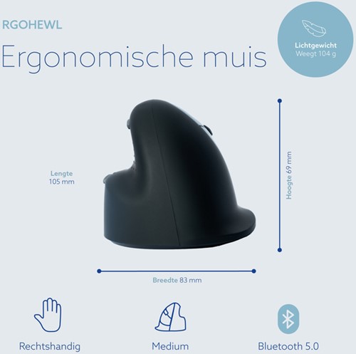Muis R-Go Ergonomisch HE Break Wireless Rechts M-3