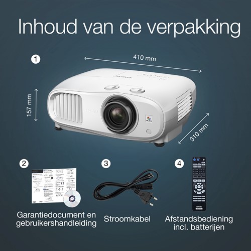 Epson EH-TW7100 4K PRO-UHD-projector, 3000 lumen, scherm van maximaal 500 inch-3