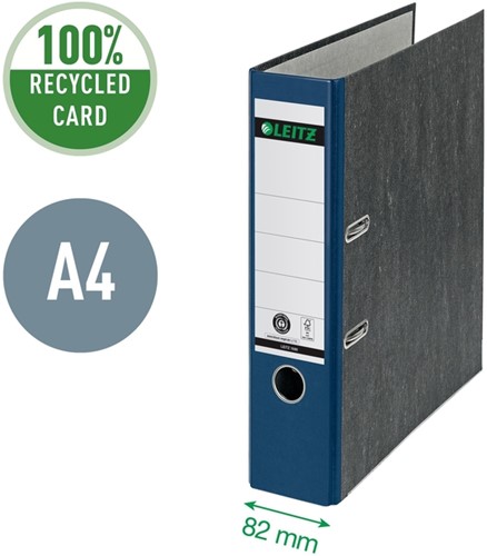 Ordner Leitz 1080 A4 80mm karton gewolkt blauw-2