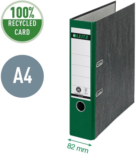 Ordner Leitz 1080 A4 80mm karton gewolkt groen-6