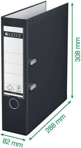 Ordner Leitz 180° 80mm PP A4 zwart-4
