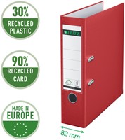 Ordner Leitz 1010 180° 80mm PP A4 rood-2